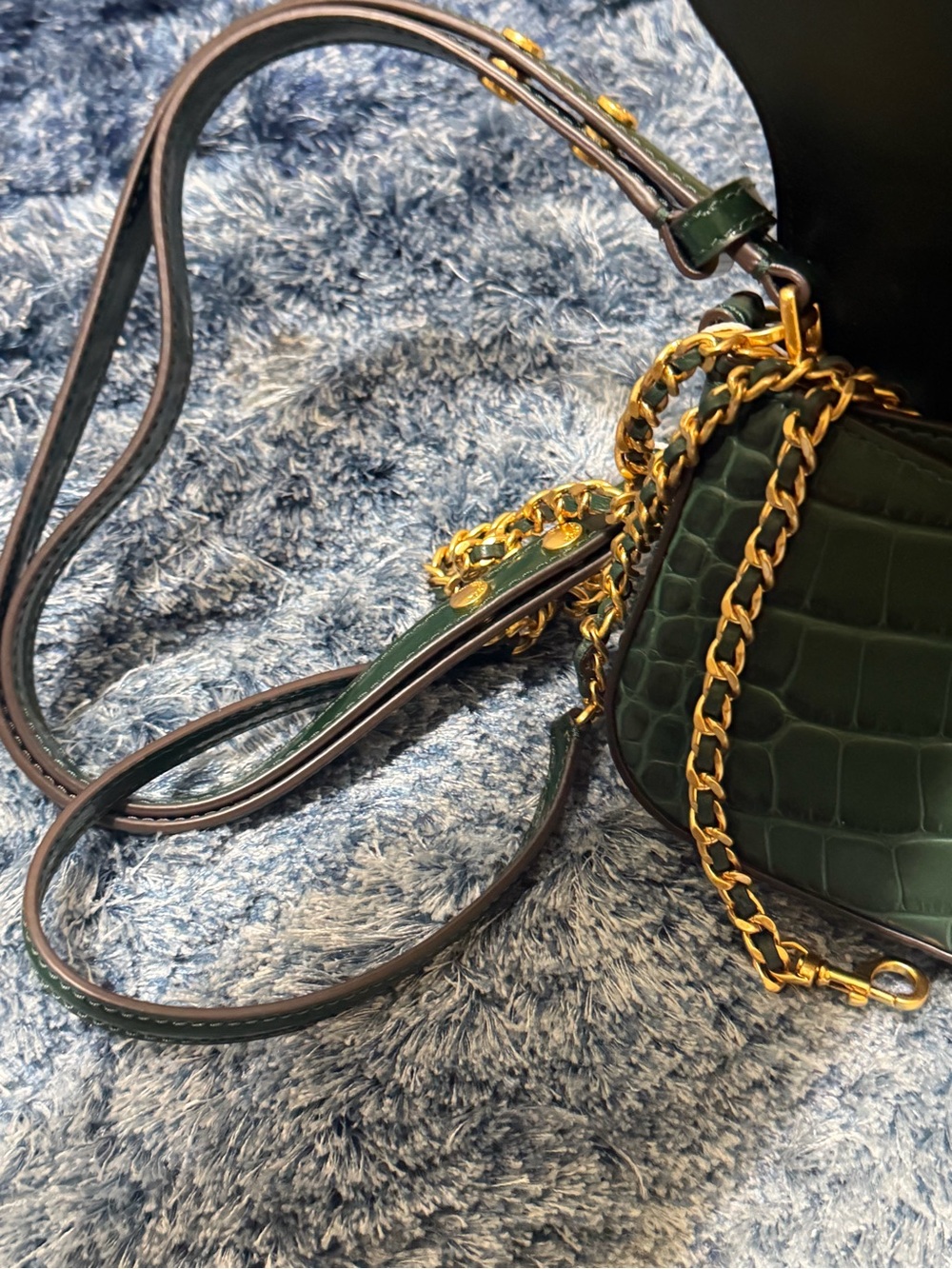 Tory Burch Britten Embossed Convertible Crossbody in Norwood Mini Shoulder Bag - Picture 11 of 16